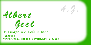 albert geel business card